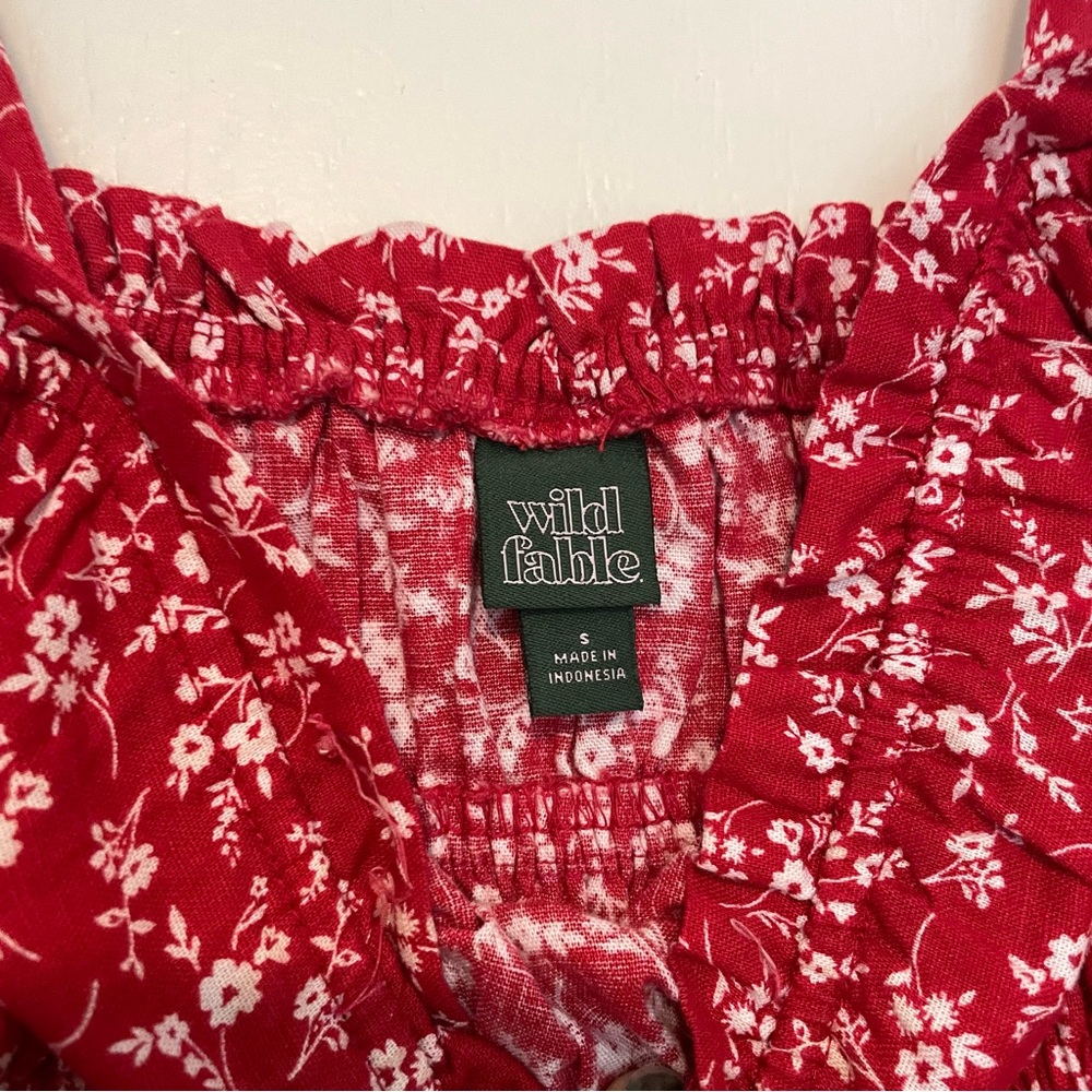 wild fable red floral dress